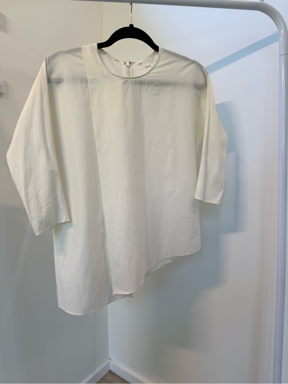 COS Ivory Asymmetric Hem Top Sz 2